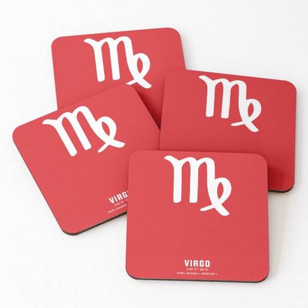 Item preview, Virgo Print - Zodiac Signs Print - Zodiac Posters - Virgo Poster - Red and White - Virgo Traits designed and sold by Studio Grafiikka.