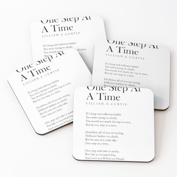 Item preview, One Step At A Time - Lillian E Curtis Poem - Literature - Typography Print 2 designed and sold by Studio Grafiikka.