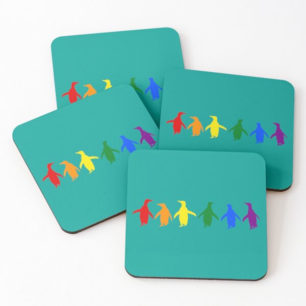 Item preview, Teal #03A096 background LGBTQI+ Pride Penguins LGBT LGBTQ designed and sold by SBPenguins.
