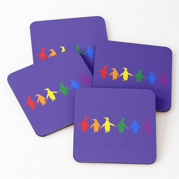 Item preview, Dark Purple #3A2096 background LGBTQI+ Pride Penguins LGBT LGBTQ designed and sold by SBPenguins.
