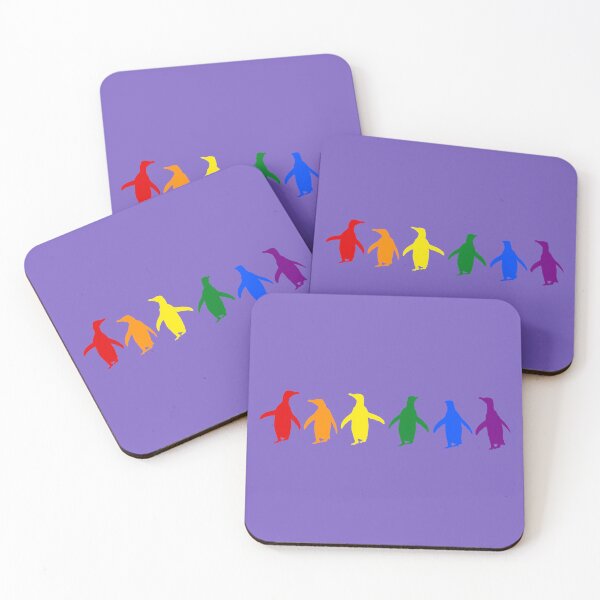 Item preview, Light Purple #795FC1 background LGBTQI+ Pride Penguins LGBT LGBTQ designed and sold by SBPenguins.