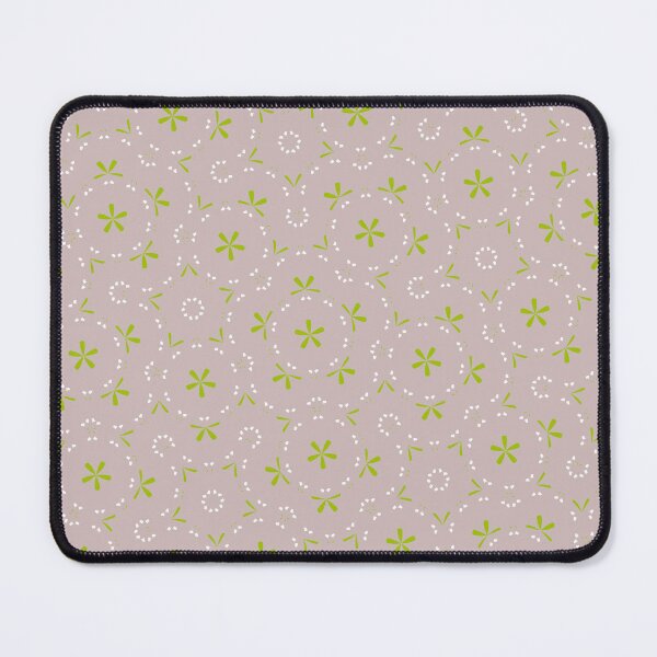Item preview, Retro Pastel Green+ white Floral Seamless Pattern in Moth Pink Background｜Pop Pattern Vintage Spring & Summer Vibes Design designed and sold by mooncreatio.