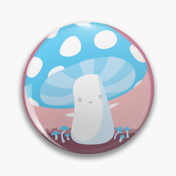 Item preview, trans pride mushrooom (blue on pink) designed and sold by plotDriving-NPC.