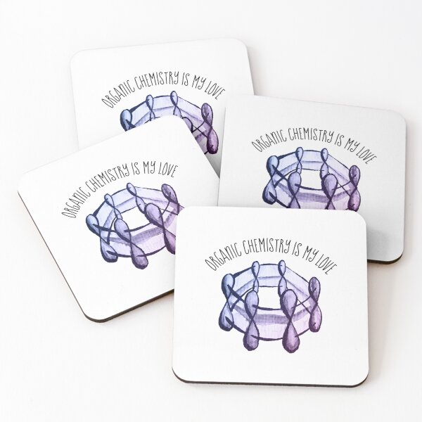Item preview, Organic Chemistry Is My Love Watercolor Benzene Molecule designed and sold by denschieu19.