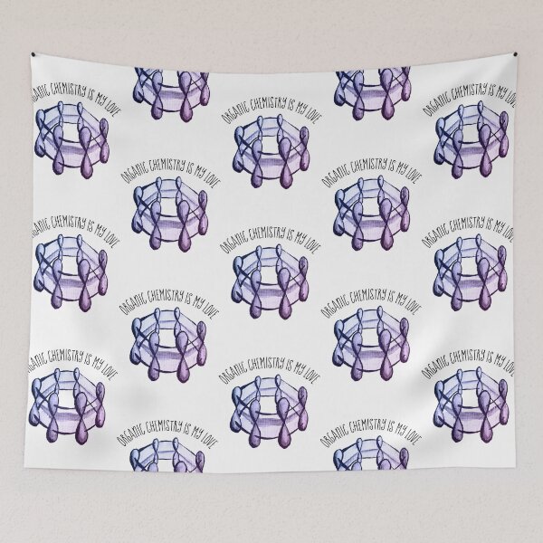 Item preview, Organic Chemistry Is My Love Watercolor Benzene Molecule designed and sold by denschieu19.