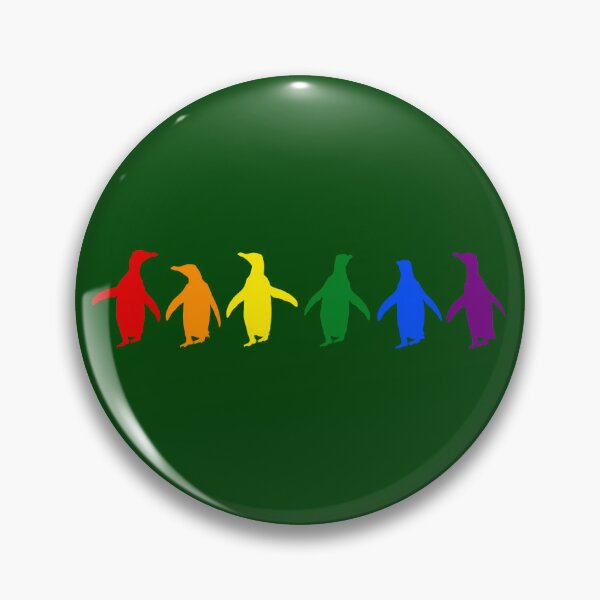 Item preview, Dark Green #014606 background LGBTQI+ Pride Penguins LGBT LGBTQ designed and sold by SBPenguins.
