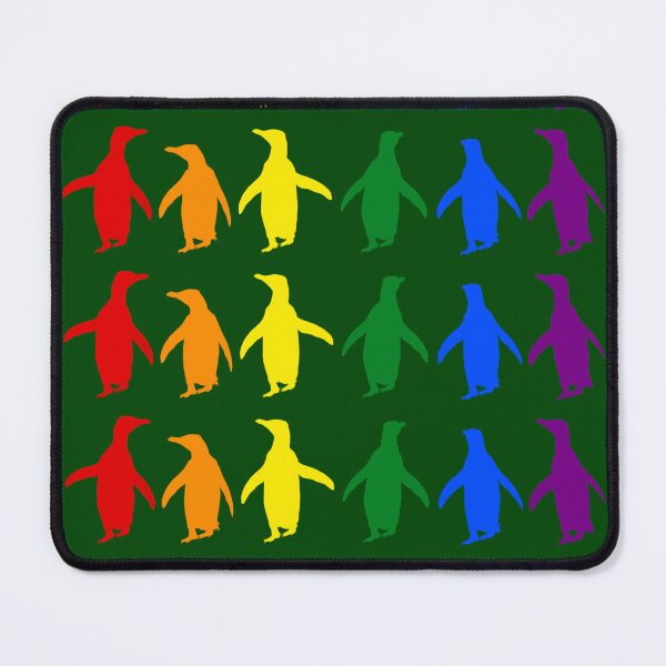 Item preview, Dark Green #014606 background LGBTQI+ Pride Penguins LGBT LGBTQ designed and sold by SBPenguins.
