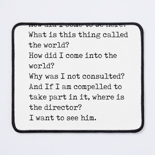 Item preview, Where am I - Soren Kierkegaard Poem - Literature - Typewriter Print designed and sold by Studio Grafiikka.