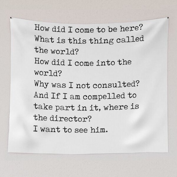 Item preview, Where am I - Soren Kierkegaard Poem - Literature - Typewriter Print designed and sold by Studio Grafiikka.