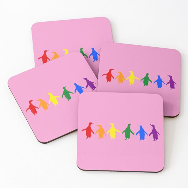 Item preview, Pink #F699CD background LGBTQI+ Pride Penguins LGBT LGBTQ designed and sold by SBPenguins.
