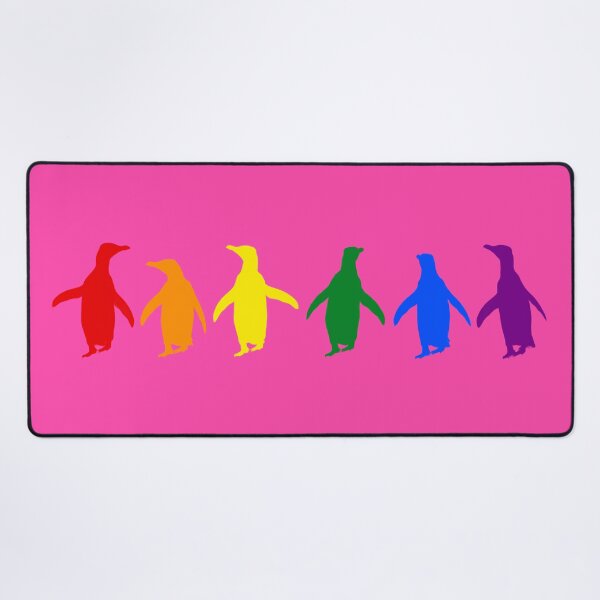 Item preview, Fuchsia #FC46AA background LGBTQI+ Pride Penguins LGBT LGBTQ designed and sold by SBPenguins.