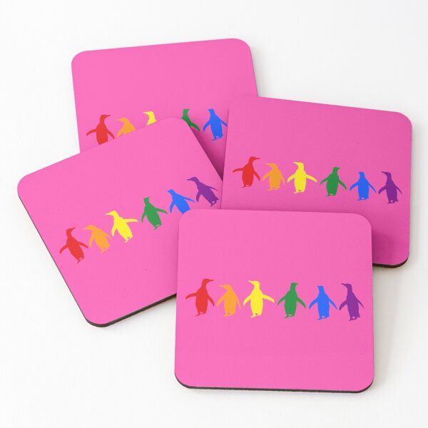 Item preview, Fuchsia #FC46AA background LGBTQI+ Pride Penguins LGBT LGBTQ designed and sold by SBPenguins.