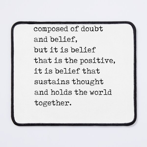 Item preview, Doubt and Belief - Soren Kierkegaard Quotes - Literature - Typewriter Print designed and sold by Studio Grafiikka.