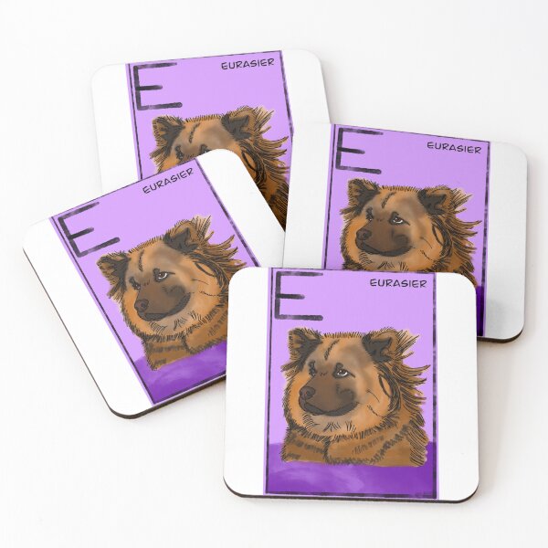 Item preview, E is for eurasier | dog | eurasier dog | alphabet  designed and sold by DarbyHunterArt.
