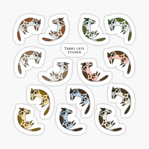 Item preview, Colorful Heterochromia Tabby Cat Pattern designed and sold by artbybiyan.