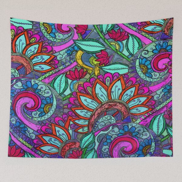 Item preview, Colorful Floral Paisley Pattern designed and sold by Tamas Das.