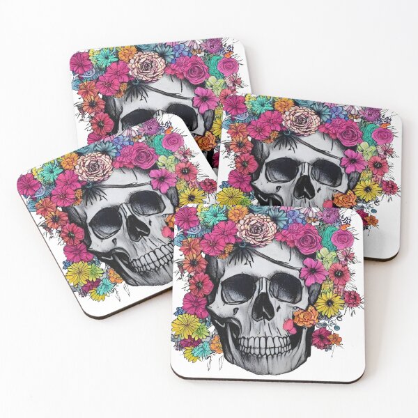 Item preview, Flower head skull designed and sold by McCallnWaldo.