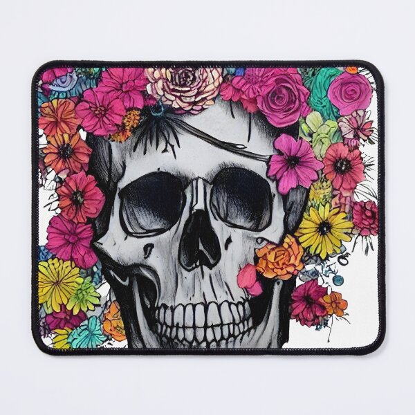 Item preview, Flower head skull designed and sold by McCallnWaldo.