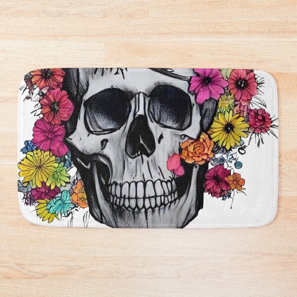 Item preview, Flower head skull designed and sold by McCallnWaldo.