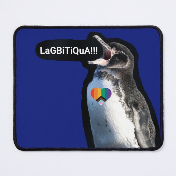 Item preview, Blue #0F1D7B Galapagos Penguin screams LAGBITIQUA (lgbtqia+) designed and sold by SBPenguins.