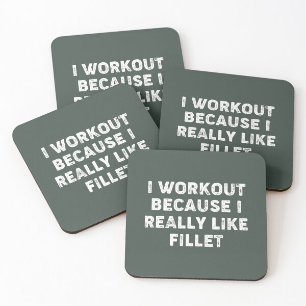 Item preview, 'I Workout Because I Really Like Fillet' Gym Fitness Pun 	 designed and sold by harviajhinu2.