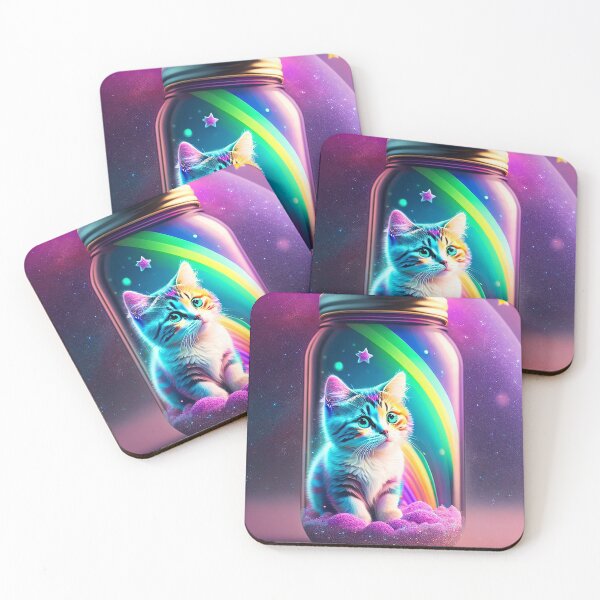 Item preview, Cat in the Bottle Rainbow designed and sold by lapizart.
