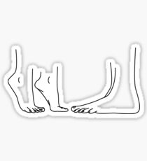 tippy toes Sticker