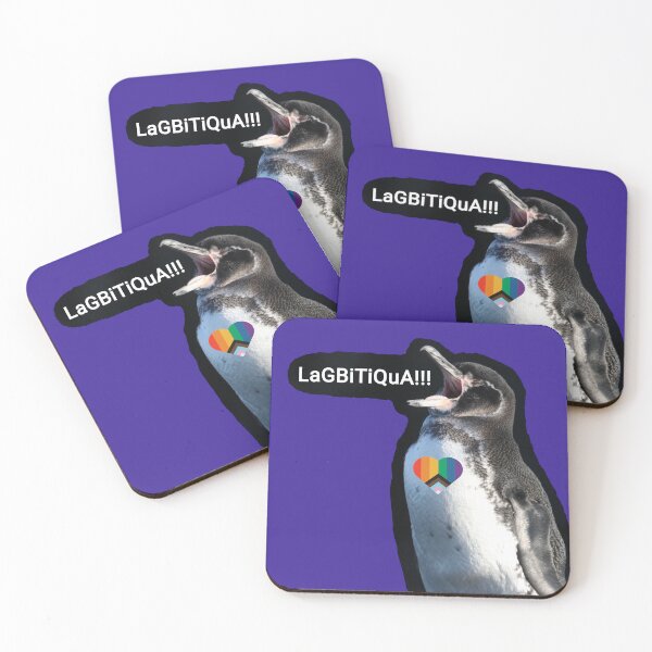 Artikelvorschau, Dark Purple #3A2096 Galapagos Penguin screams LAGBITIQUA (lgbtqia+) entworfen und verkauft von SBPenguins.