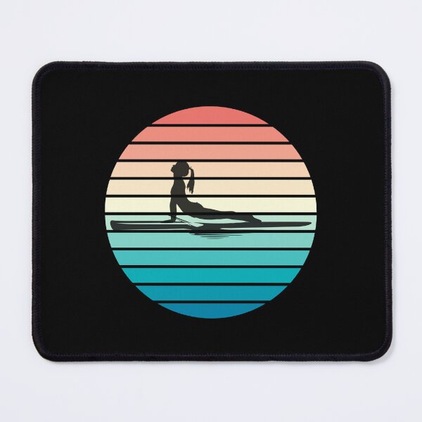 Item preview, SUP Yoga with retro sunset designed and sold by aliveinmiddle.