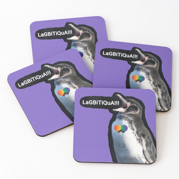 Artikelvorschau, Light Purple #795FC1 Galapagos Penguin screams LAGBITIQUA (lgbtqia+) entworfen und verkauft von SBPenguins.
