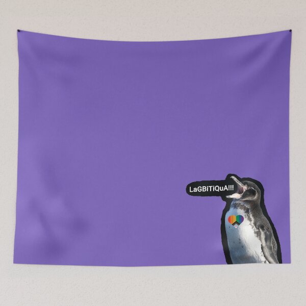 Artikelvorschau, Light Purple #795FC1 Galapagos Penguin screams LAGBITIQUA (lgbtqia+) entworfen und verkauft von SBPenguins.