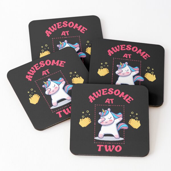 Item preview, Awesome At Two - Happy Second Birthday - 2 Years Old Kid  Birthday - 2nd Unicorn Birthday - 2nd Birthday Gifts designed and sold by The Red Nox.