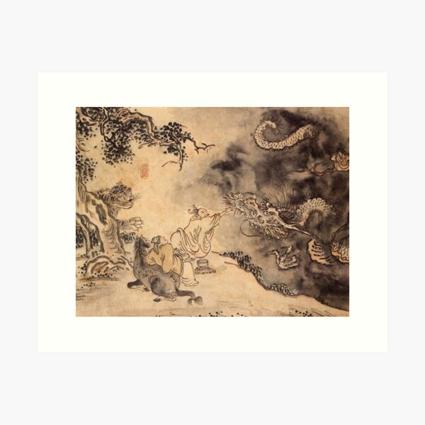 Item preview, Korean Painting Minhwa Medically Care for Dragon designed and sold by tangerinemars.
