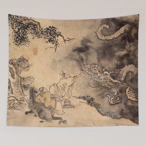 Item preview, Korean Painting Minhwa Medically Care for Dragon designed and sold by tangerinemars.
