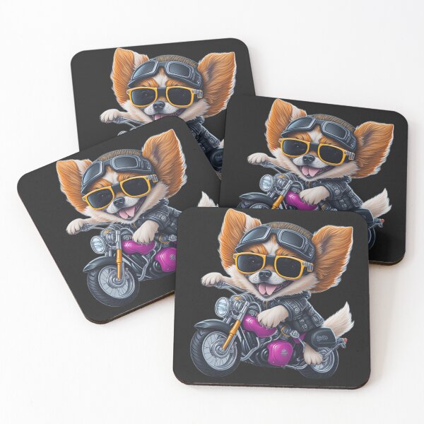 Item preview, Cute Puppy Dog Riding a Motorcycle designed and sold by PC-artist.