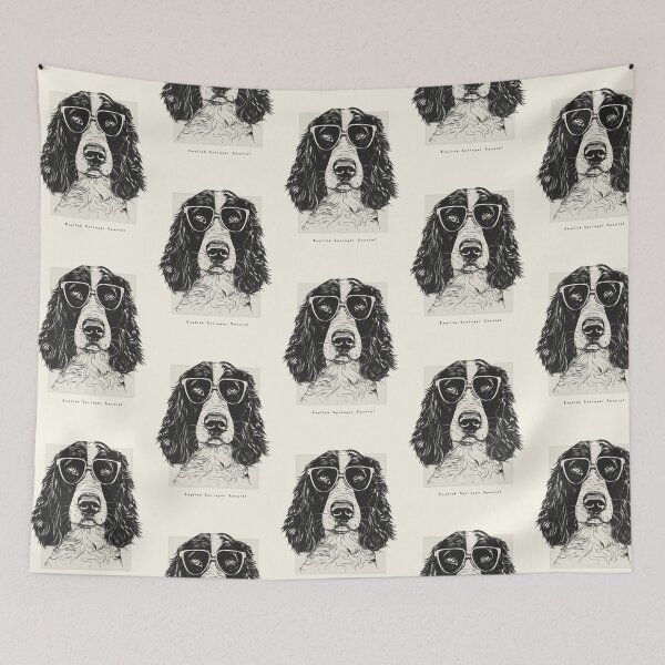 Item preview, English Springer Spaniel Digital Sketch Drawing Illustration designed and sold by rafaeltto.