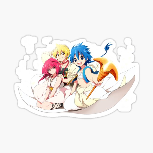 Magi: Kingdom of Magic Kougyoku and Alibaba. Kouha's face is