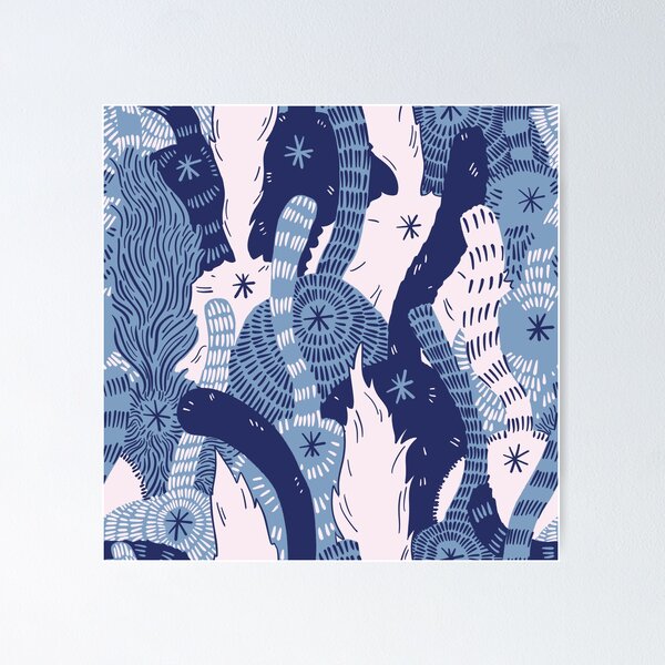 Cat Butts in Blue Moon Poster