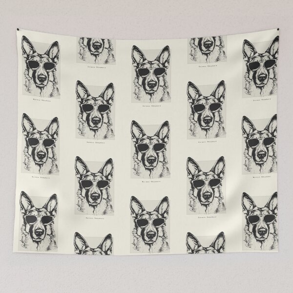 Artikelvorschau, German Shepherd Digital Sketch Drawing Illustration entworfen und verkauft von rafaeltto.