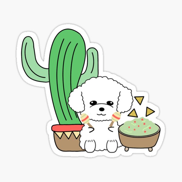 Poodle - cactus Sticker