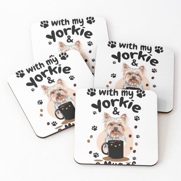 Item preview, Coffee, Yorkies, and Lazy Mornings designed and sold by BDLuck2021.