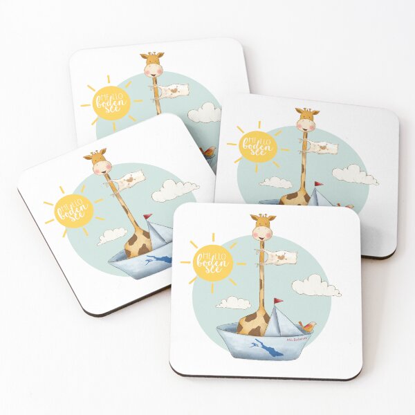 Item preview, Hello Bodensee – giraffe and bird on the high seas designed and sold by hilledesign.