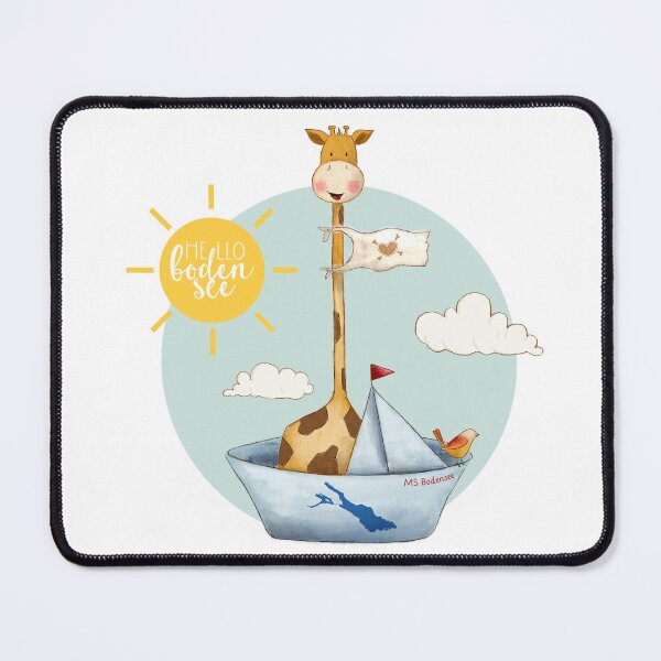 Item preview, Hello Bodensee – giraffe and bird on the high seas designed and sold by hilledesign.