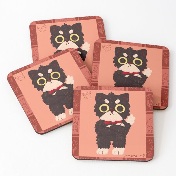Item preview, grumpy tuxedo cat designed and sold by lavendula-frog.