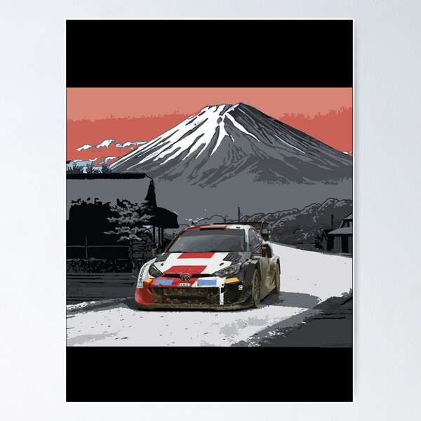 Item preview, wrc JDM GR yaris hot hatch turbo Kalle Rovanperä rally art illustration car designed and sold by cowtownCOWBOY.