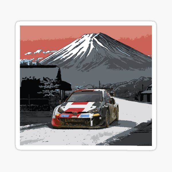 Item preview, wrc JDM GR yaris hot hatch turbo Kalle Rovanperä rally art illustration car designed and sold by cowtownCOWBOY.