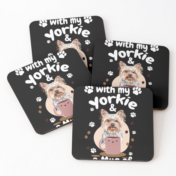 Item preview, Funny Yorkie and coffee t-shirt for dog owners designed and sold by BDLuck2021.