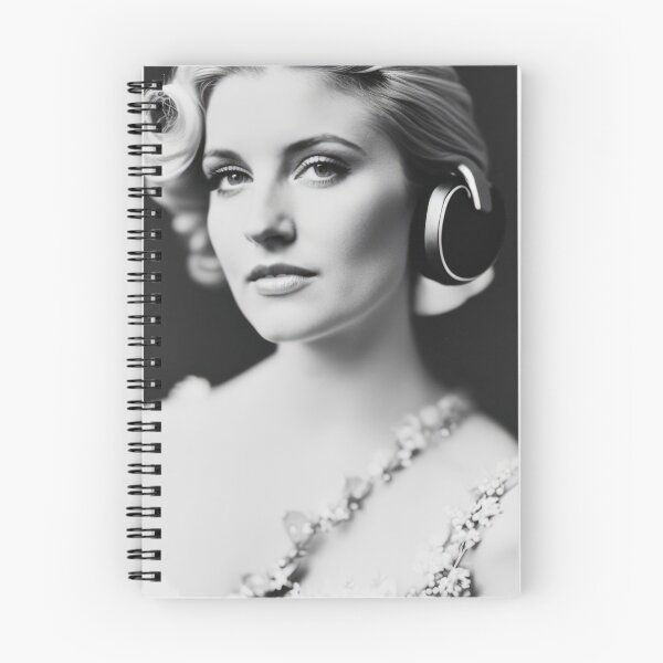 Item preview, 1950s Headphones - Classic B&W Portraits designed and sold by ROBIN MACGREGOR.