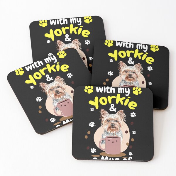 Item preview, Yorkies, Coffee, and Chill: My Perfect Day designed and sold by BDLuck2021.