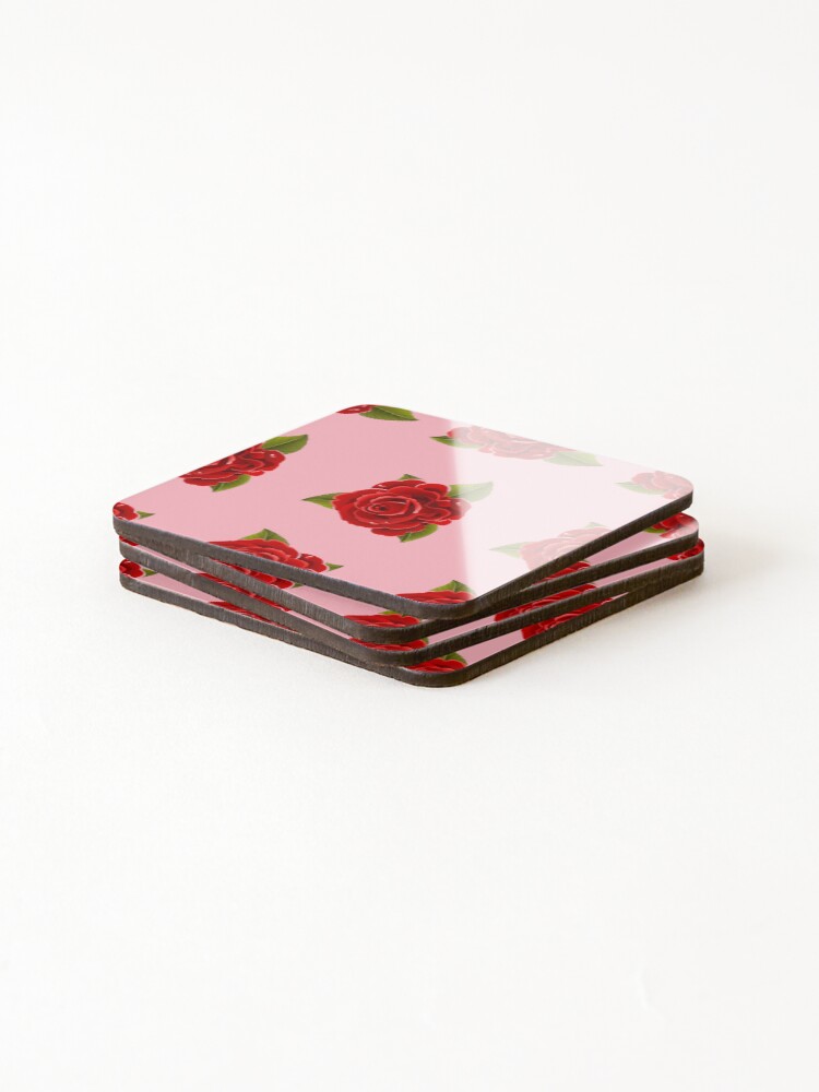 Thumbnail 4 of 5, Coasters (Set of 4), Pretty Roses designed and sold by RiahWills98.
